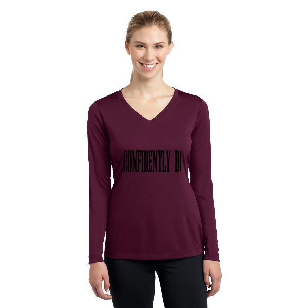 Ladies Long Sleeve PosiCharge Competitor V-Neck Tee