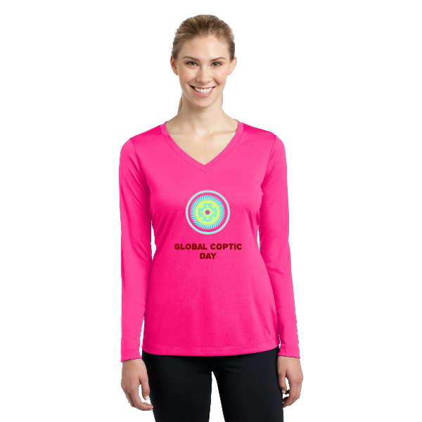 Ladies Long Sleeve PosiCharge Competitor V-Neck Tee