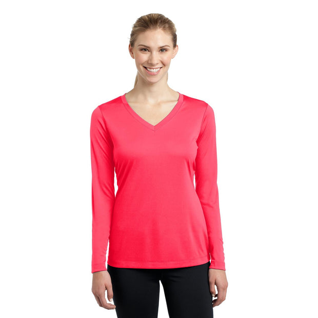 Ladies Long Sleeve PosiCharge Competitor V-Neck Tee