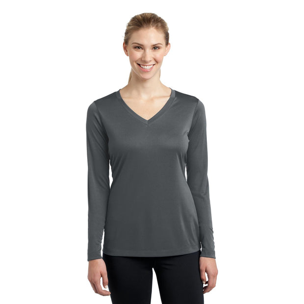 Ladies Long Sleeve PosiCharge Competitor V-Neck Tee