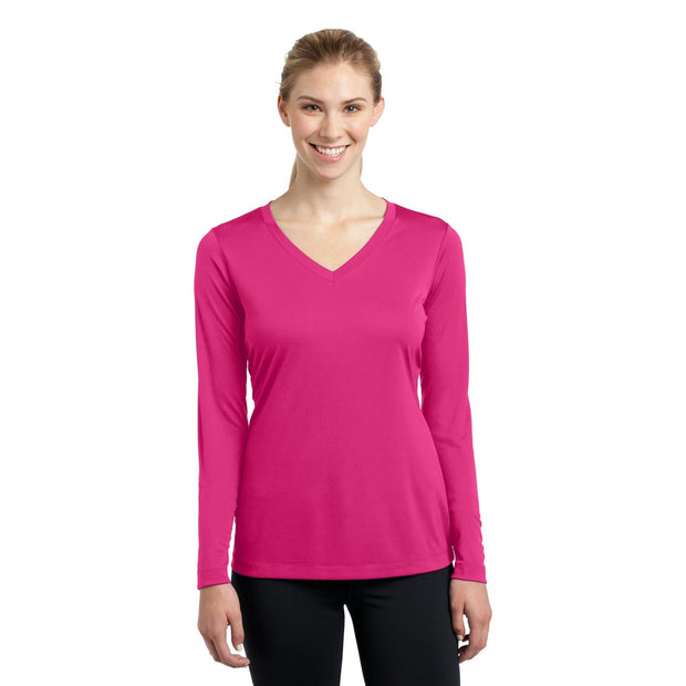 Ladies Long Sleeve PosiCharge Competitor V-Neck Tee