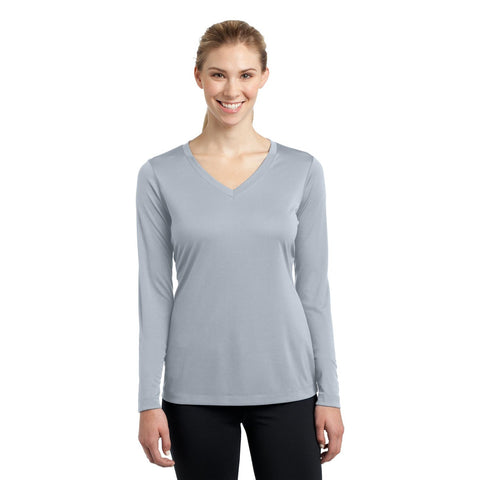 Ladies Long Sleeve PosiCharge Competitor V-Neck Tee