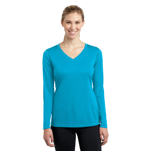 Ladies Long Sleeve PosiCharge Competitor V-Neck Tee