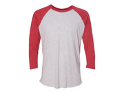 Next Level 6051 Triblend 3/4-Sleeve Raglan Unisex Tee 50/25/25 Poly/cotton/rayon