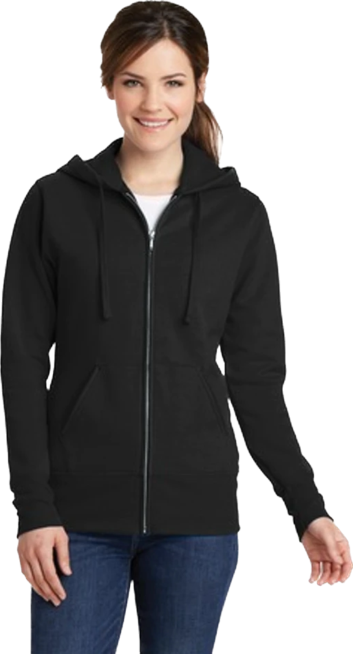 Ladies Core Fleece Full-Zip Hooded Sweatshirt