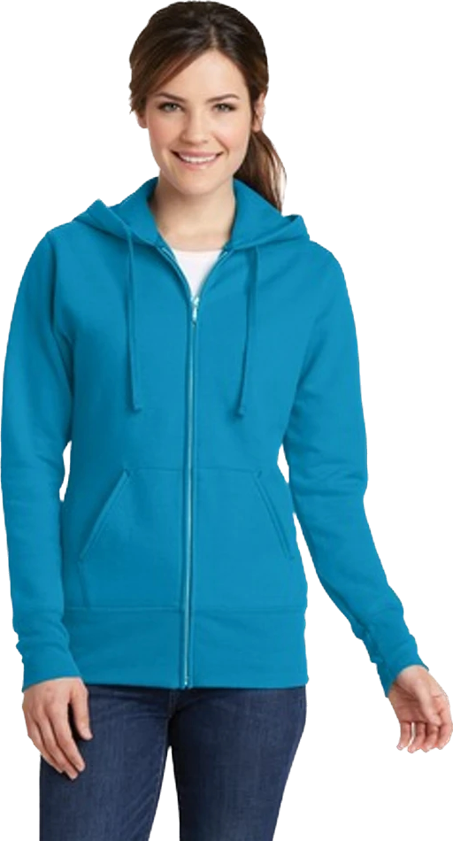 Ladies Core Fleece Full-Zip Hooded Sweatshirt